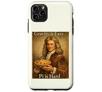 Custodia per iPhone 11 Pro Max Pi Day Gravity is Easy Pi è difficile divertente Newton Science Pun