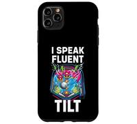Custodia per iPhone 11 Pro Max Pinball Machine Player I Speak Fluent Tilt Arcade