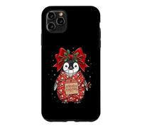Custodia per iPhone 11 Pro Max Pinguino Babbo Natale carta regalo regalo Holly pigna