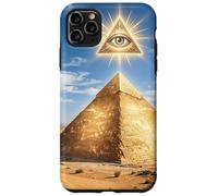 Custodia per iPhone 11 Pro Max Piramide mistica simbolo occhio deserto antico mistero grafico