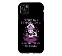 Custodia per iPhone 11 Pro Max PLEASE HOLD I'M NEGOTIATING A PASTRY TREATY WITH ELVES