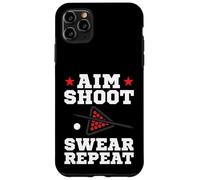 Custodia per iPhone 11 Pro Max Pool Playing Aim Shoot Swear Repeat Pool Playing Billiards