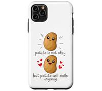Custodia per iPhone 11 Pro Max Potato Is Not Okay Funny Potato Joke Meme Vegetable Potating