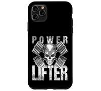 Custodia per iPhone 11 Pro Max Power Lifter - Manubri con teschio per palestra e allenamento fitness