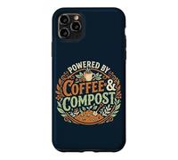 Custodia per iPhone 11 Pro Max Powered By Coffee & Compost Funny Gardener