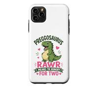 Custodia per iPhone 11 Pro Max Preggosaurus Rawr significa che ho fame di due dinosauri mamma Dino