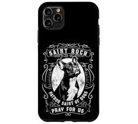 Custodia per iPhone 11 Pro Max Preghiera cattolica del santo patrono dei cani Bulldog francese di San Rocco