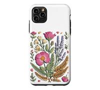 Custodia per iPhone 11 Pro Max Pressed Wildflower Meadow Florist Botanical Art