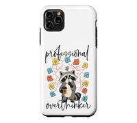 Custodia per iPhone 11 Pro Max Professionista Overthinker Raccoon Coffee Lover