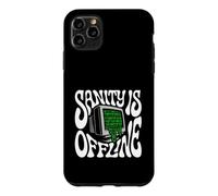 Custodia per iPhone 11 Pro Max Programmer Coder Sanity Is Offline Retro Tech