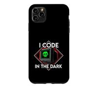 Custodia per iPhone 11 Pro Max Programmer I Code In The Dark Retro Hacker Skull
