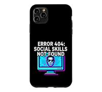 Custodia per iPhone 11 Pro Max Programmer Introvert Error 404 Social Skills Not Found