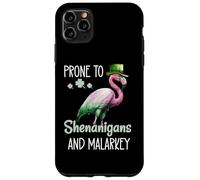 Custodia per iPhone 11 Pro Max Prone to Shenanigans and Malarkey Sign St Patricks Flamingo