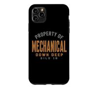 Custodia per iPhone 11 Pro Max Proprietà del Silo Meccanico 18 Ambra e Calcestruzzo