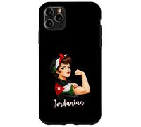 Custodia per iPhone 11 Pro Max Proud Strong Jordanian Girl Woman Girlfriend Jordan Flag
