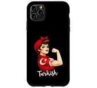 Custodia per iPhone 11 Pro Max Proud Strong Turkish Girl Woman Girlfriend Turkey Flag