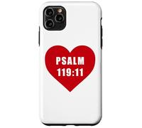 Custodia per iPhone 11 Pro Max Psalm 119:11 - Thy Word Have I Hid in Mine Heart Reference