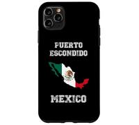 Custodia per iPhone 11 Pro Max Puerto Escondido Messico Vintage Bandiera Messico Mappa Design