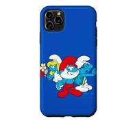 Custodia per iPhone 11 Pro Max Puffi Grande Papà Puffetta Brainy Cartoon Retro 80s 90s Pose