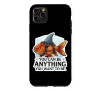 Custodia per iPhone 11 Pro Max Puoi essere tutto ciò che vuoi essere divertente pinna di squalo pesce rosso