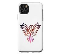 Custodia per iPhone 11 Pro Max Purple & Orange Flames Phoenix Myth Bird Rising Nato di nuovo