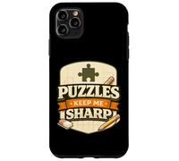 Custodia per iPhone 11 Pro Max Puzzle Keep Me Sharp Thinking Mindset Brain Game