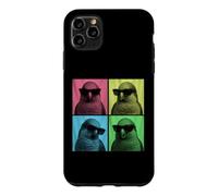Custodia per iPhone 11 Pro Max Quaker Parrot Pop Art Divertente Monaco Parrocchetto Amante Photo Booth