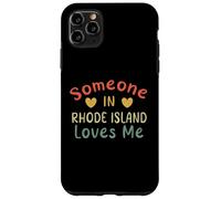 Custodia per iPhone 11 Pro Max Qualcuno nel Rhode Island mi ama Retro Stati Uniti d'America