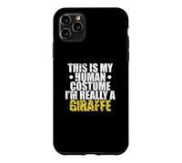 Custodia per iPhone 11 Pro Max Questo è il mio costume umano I'm Really a Giraffe