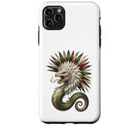 Custodia per iPhone 11 Pro Max Quetzalcoatl Serpente Piumato Mitologia azteca Arte Messico