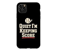 Custodia per iPhone 11 Pro Max Quiet I'm Keeping Score, umorismo da segnapunti di softball