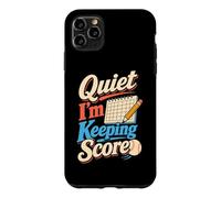 Custodia per iPhone 11 Pro Max Quiet I'm Keeping Score, umorismo da segnapunti di softball