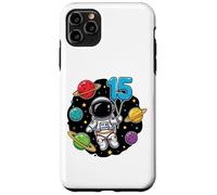 Custodia per iPhone 11 Pro Max Quindicesimo Compleanno Astronauta Pianeti 15 ° Carino Spazio
