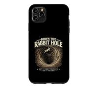 Custodia per iPhone 11 Pro Max Rabbit Holes Conspiracy Graphic Retro Rabbit UFO Meme Verità