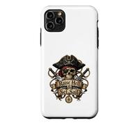 Custodia per iPhone 11 Pro Max Raise Hell & Set Sail Pirate Skull - Avventura nautica