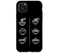 Custodia per iPhone 11 Pro Max Ramen giapponese Minimal Noodle Line Graphic Japan Food Ramen