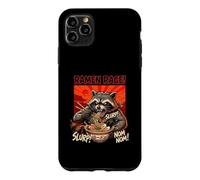 Custodia per iPhone 11 Pro Max Ramen Rabbia Slurp Nom Nom Ramen Raccoon Anime