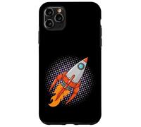Custodia per iPhone 11 Pro Max Razzo Comic Space Moon Missile