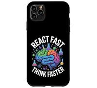 Custodia per iPhone 11 Pro Max React Fast Think Più Veloce Science Brain Design