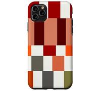 Custodia per iPhone 11 Pro Max Red Color Block Checkered Checker Abstract Checkerboard