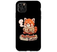 Custodia per iPhone 11 Pro Max Red panda needs Coffee Red Panda Girls Kids