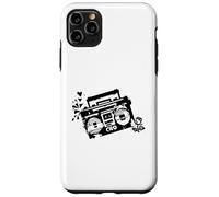 Custodia per iPhone 11 Pro Max Retro 80s 90s Boom-box Vintage Cassette Player Graphic Tee