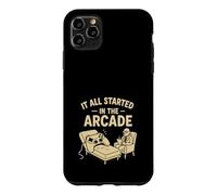 Custodia per iPhone 11 Pro Max Retrò Arcade Gamer Umorismo Nostalgico Videogioco Terapia Scherzo
