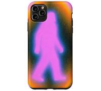 Custodia per iPhone 11 Pro Max Retro Bigfoot Aura Psychedelic Rainbow Squatch Cryptozoology