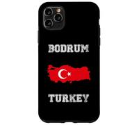 Custodia per iPhone 11 Pro Max Retro Bodrum Turchia Distressed Turchia Bandiera