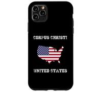 Custodia per iPhone 11 Pro Max Retro Corpus Christi Stati Uniti Distressed Stati Uniti