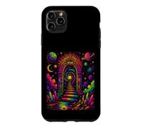 Custodia per iPhone 11 Pro Max Retro Cosmic Portal Scale Stile Vintage Art