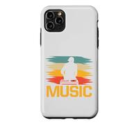 Custodia per iPhone 11 Pro Max Retro DJ Giradischi Silhouette Music Festival