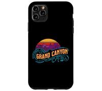Custodia per iPhone 11 Pro Max Retro Grand Canyon National Park Vintage Tramonto Souvenir