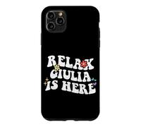 Custodia per iPhone 11 Pro Max Retro Groovy Relax GIULIA Is Here Funny Mother's Day Nome